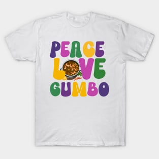 Peace Love Gumbo-Mardi Gras Louisiana T-Shirt